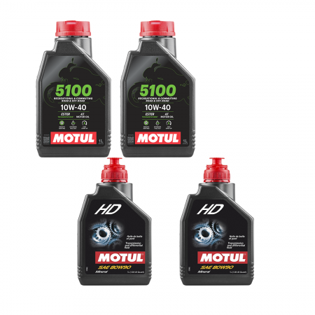 Pachet revizie - PACHET REVIZIE LINHAI 260-300-400cmc 2X ULEI 5100 MOTUL 10W40,  2X ULEI CUTIE/DIFERENTIAL MOTUL HD 80W90
