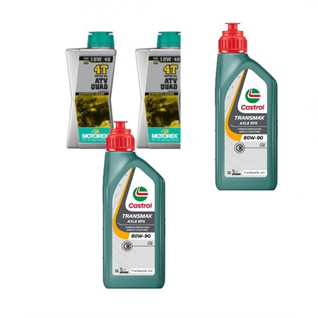 Pachet revizie - PACHET REVIZIE LINHAI 260-300-400cmc 2X ULEI MOTOREX 10W40,  2X ULEI CUTIE/DIFERENTIAL CASTROL HD 80W90