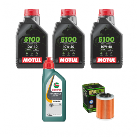 Pachet revizie - PACHET REVIZIE LINHAI 570-M567 3X ULEI 5100 MOTUL 10W40,  ULEI CUTIE CASTROL 80W90, FILTRU ULEI HF152