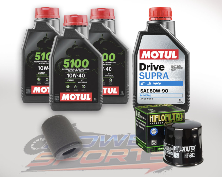 Pachet revizie - PACHET REVIZIE LINHAI PROMAX500-M550-DRAGONFLY 3X ULEI 5100 MOTUL 10W40, ULEI CUTIE MOTUL DRIVE SUPRA 80W90, FILTRU ULEI HF682, FILTRU AER