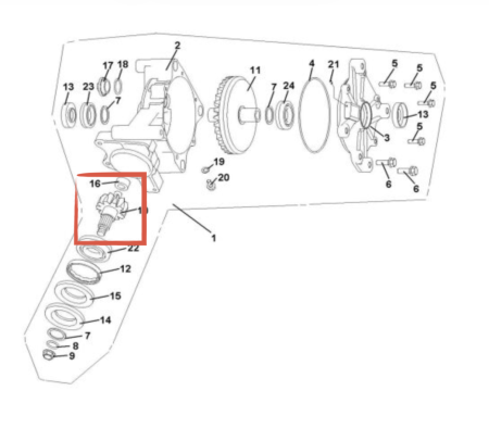 Piese Moto / ATV - Pinion Atac Diferențial Spate Original Linhai 400 (Cod 70297)