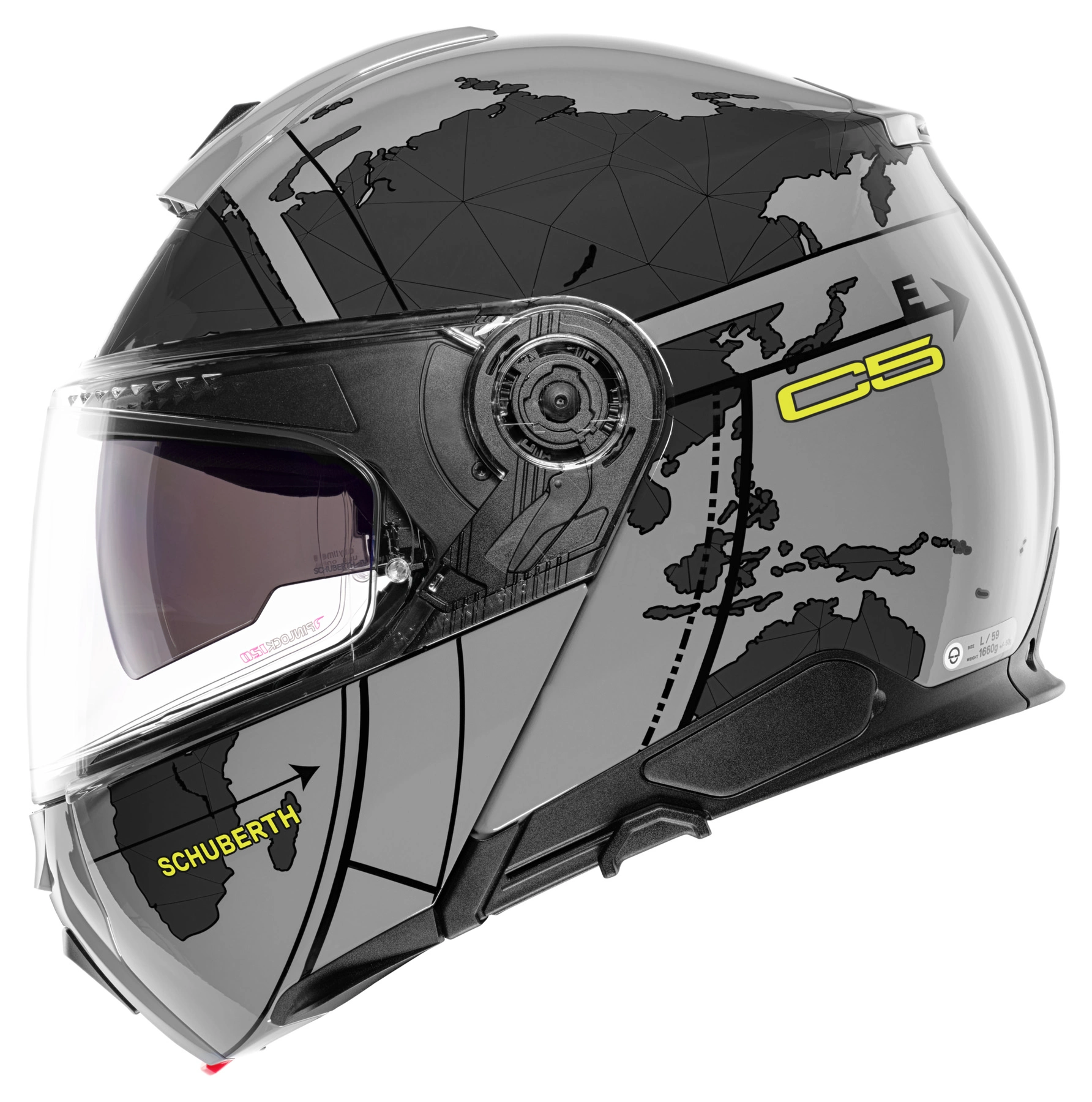 Flip-Up - SCHUBERTH CASCA FLIP-UP C5 PRO GLOBE GRI