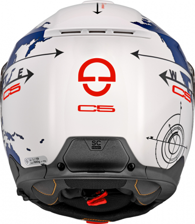 SCHUBERTH CASCA FLIP-UP C5 GLOBE BLUE 61 [3]