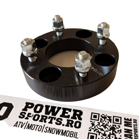 Distantiere - Set Distanțiere HEAVY DUTY ATV / UTV 4x110 M12x1.25 Negru cu Piulițe Conice (Compatibil CFMOTO, Can-Am, Kubota, Linhai) – Disponibil 30mm / 40mm / 50mm