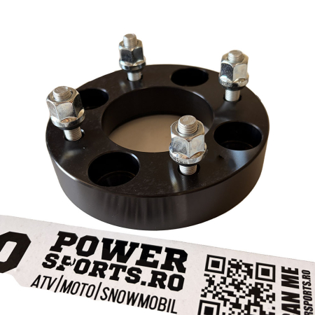 Distantiere - Set Distanțiere Roți ATV / UTV HEAVY DUTY 4x136 M10x1.25 Negru cu Piulițe Conice (Compatibil Can-Am, Bombardier, Kawasaki) – Disponibil 30mm / 40mm / 50mm