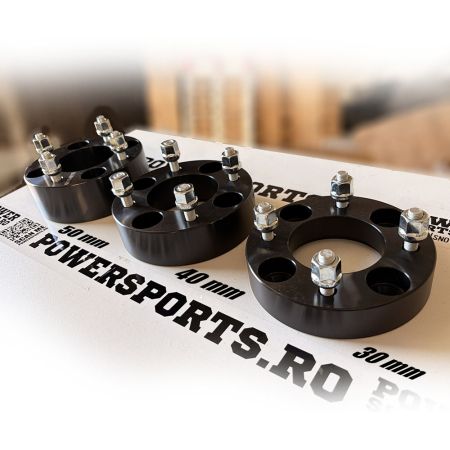 Set Distanțiere Roți ATV / UTV HEAVY DUTY 4x136 M10x1.25 Negru cu Piulițe Conice (Compatibil Can-Am, Bombardier, Kawasaki) – Disponibil 30mm / 40mm / 50mm [1]