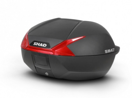 Cutii Moto - SHAD TOP CASE SH47 NEGRU/ROSU
