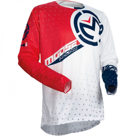 Tricouri - TRICOU MOOSE RACING, ROSU ALB ALBASTRU
