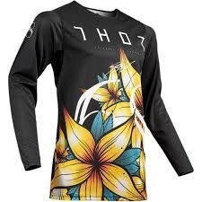Cross/Enduro - TRICOU THOR PRIME PRO S9 FLORAL, NEGRU