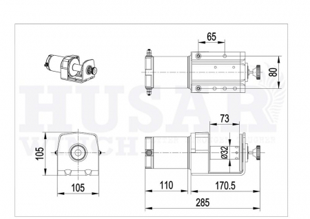 TROLIU HUSAR 2000 LBS / 907 KG 15M SUFA METALICA [4]