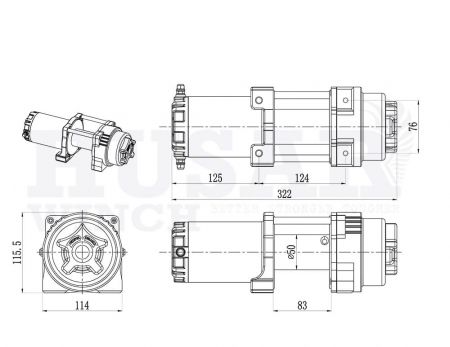 TROLIU HUSAR 4500 LBS / 2041 KG 15M SUFA METALICA [4]