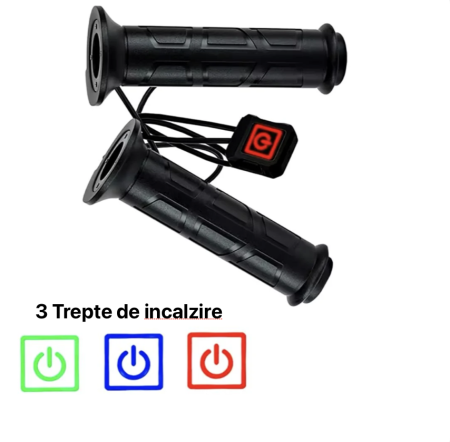 Accesorii ATV - Set Complet Mansoane Încălzite ATV (22mm) + Încălzitor Accelerație