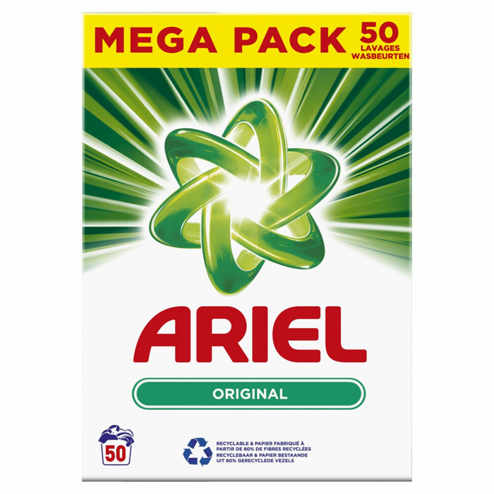ARIEL DETERGENT PUDRA 3KG (50SPALARI) ORIGINAL [1]