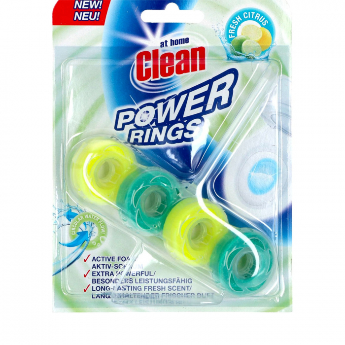 AT HOME CLEAN APARAT WC BLOCK 40GR POWER RINGS FRESH CITRUS [1]