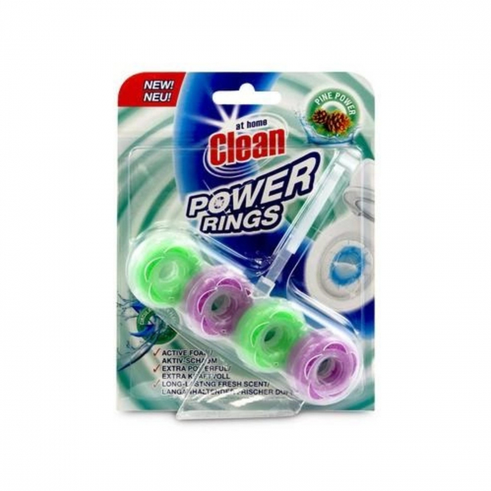 AT HOME CLEAN APARAT WC BLOCK 40GR POWER RINGS PINE [1]