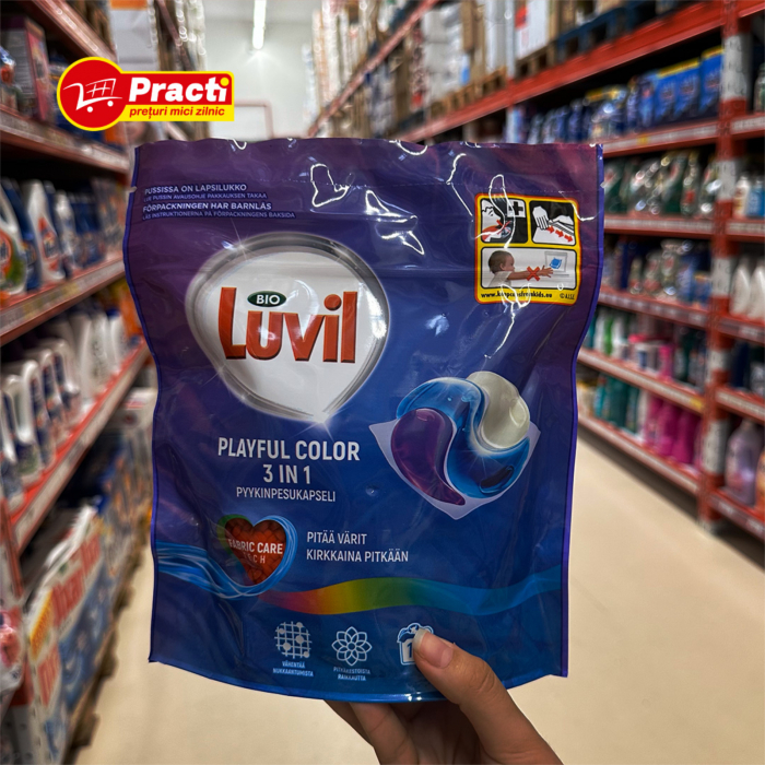 LUVIL DETERGENT LICHID CAPSULE 15BUC/SET*27GR 3IN1 PLAYFUL COLOR [2]