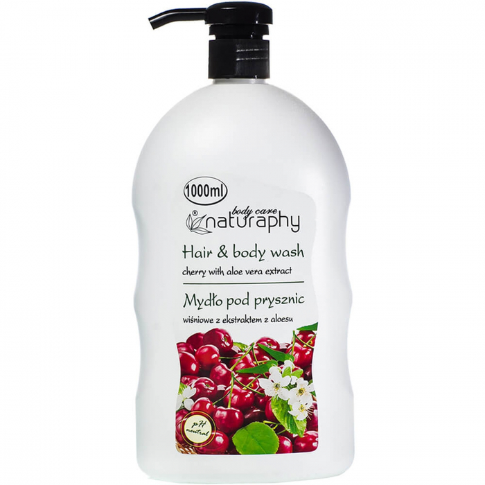 NATURAPHY GEL DUS 1000ML CU POMPITA CIRESE SI ALOE VERA [1]