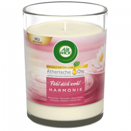  Parfum de camere - AIRWICK CANDELA PARFUMATA 220GR  WATERLILY PINK PEPPER