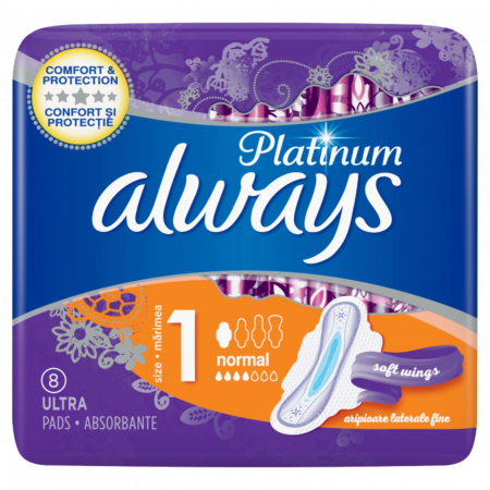  Absorbant - ALWAYS PLATINUM NORMAL 8BUC/SET