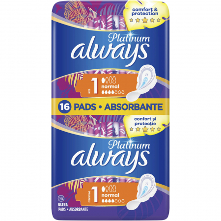  Absorbant - ALWAYS PLATINUM NORMAL DUO 16BUC/SET