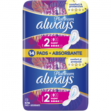  Absorbant - ALWAYS PLATINUM SUPER DUO 14BUC/SET