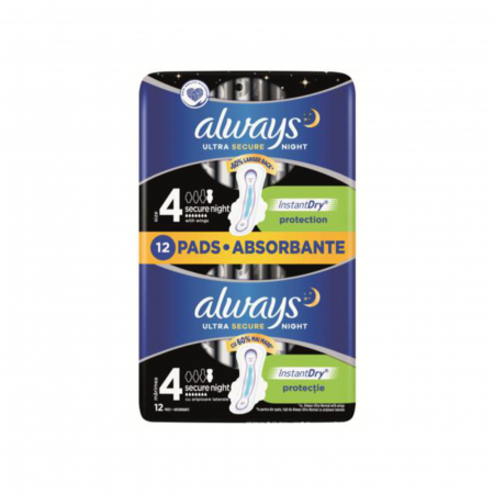  Absorbant - ALWAYS ULTRA SECURE NIGHT DUO 12BUC/SET SIZE4