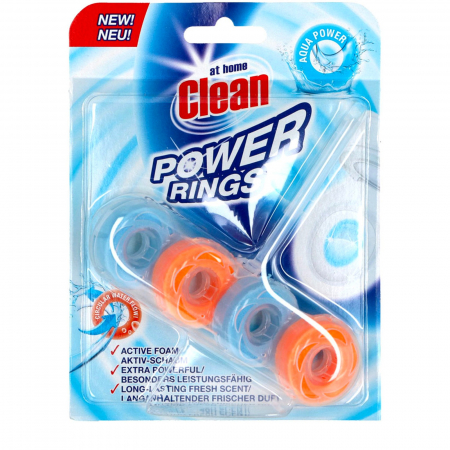  Detergent toaleta - AT HOME CLEAN APARAT WC BLOCK 40GR POWER RINGS AQUA POWER