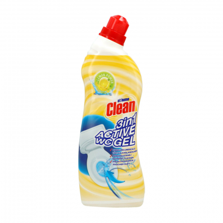  Detergent toaleta - AT HOME CLEAN SOLUTIE PENTRU CURATAT TOALETA 3IN1 750ML LEMON POWER