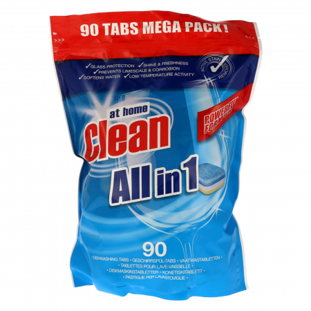  Detergent masina de spalat vase - AT HOME CLEAN TABLETE PENTRU MASINA DE SPALAT VASE 90BUC/SET