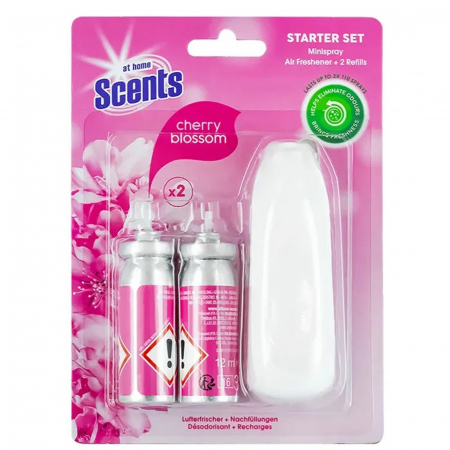  Parfum de camere - AT HOME SCENTS MINISPRAY APARAT+2 REZERVE 12ML CHERRY BLOSSOM