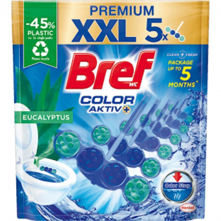  Detergent toaleta - BREF TOILET FRESHENER 5*50GR ACTIVE EUCALYPTUS
