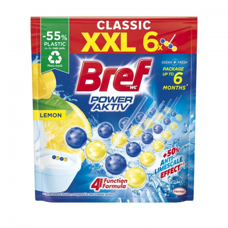  Detergent toaleta - BREF TOILET FRESHENER 6*50GR ACTIVE LEMON