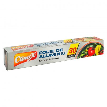  Folie aluminiu,folie alimentara - CLINOX FOLIE DE ALUMINIU 30M*28CM/CUTIE EXTRA STRONG