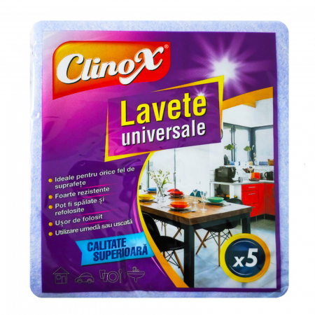  Lavete de curatare - CLINOX LAVETE UNIVERSALE VASCOZA 33*36CM 5 BUC/SET