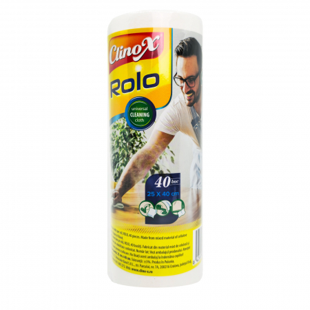  Lavete de curatare - CLINOX ROLO LAVETE UNIVERSALE PE ROLA 25*40CM 40BUC/SET