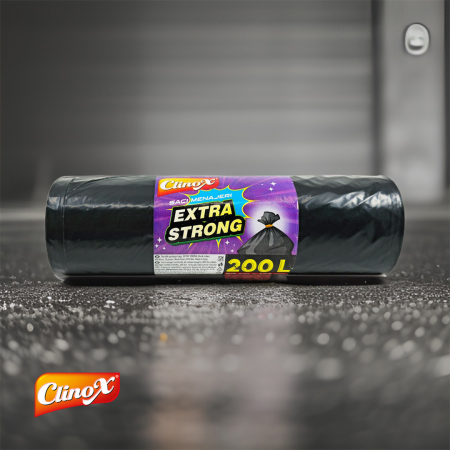 CLINOX SACI MENAJERI EXTRA STRONG 200L/10BUC LDPE NEGRI (90*122CM) ETICHETA MOV [1]
