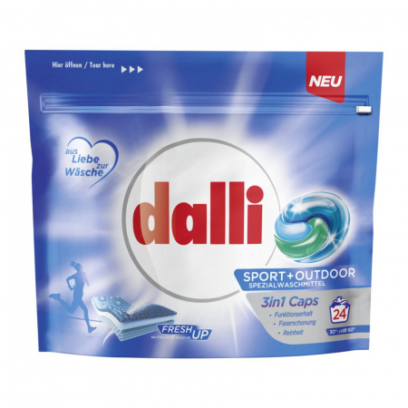 Casa si gradina - DALLI DETERGENT CAPSULE 3 IN 1 24*26.5GR(24SPALARI) SPORT OUTDOOR