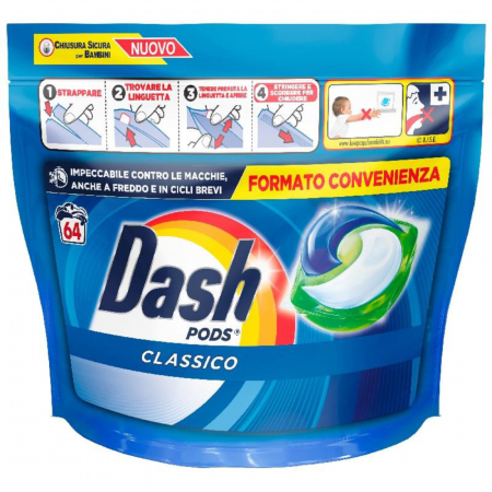 Casa si gradina - DASH DETERGENT GEL CAPSULE PODS 64BUC/SET CLASSICO