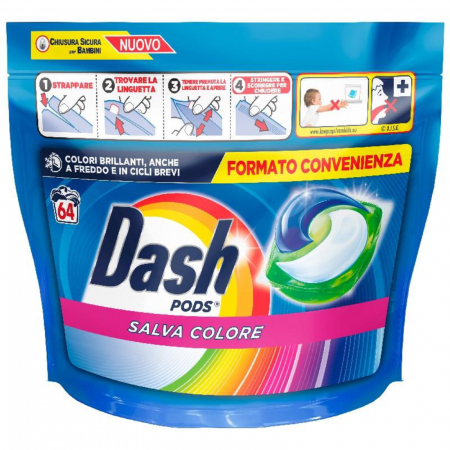 Casa si gradina - DASH DETERGENT GEL CAPSULE PODS 64BUC/SET COLORE