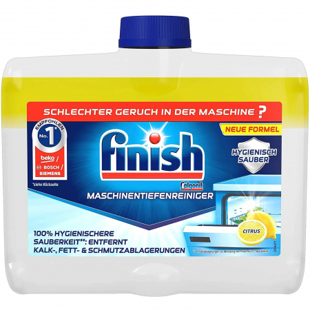  Detergent masina de spalat vase - FINISH SOLUTIE LICHIDA PENTRU CURATAT MASINA DE SPALAT VASE 250ML LEMON