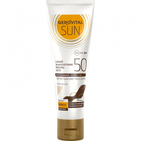 Crema de fata - GEROVITAL SUN CREMA NUANTATOARE FATA SPF50 50ML