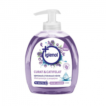 Sanatate si cosmetica - IGIENOL SAPUN LICHID CU POMPITA 300 ML VIS DE LAVANDA