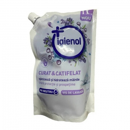 Sanatate si cosmetica - IGIENOL SAPUN LICHID REZERVA 500ML VIS DE LAVANDA