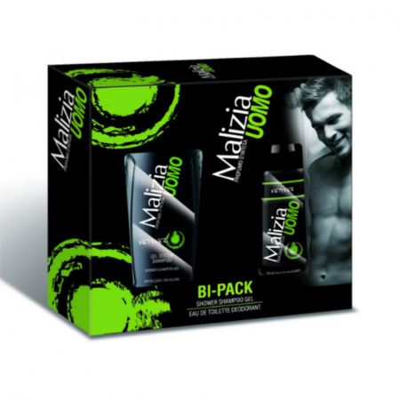  Pachete de cadouri - MALIZIA CAS.MEN(AFTER SHAVE 100ML+SPUMA RAS 300ML) VETYVER