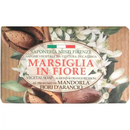 Sanatate si cosmetica - MARSIGLIA IN FIORE SAPUN SOLID 125GR ALMOND ORANGE