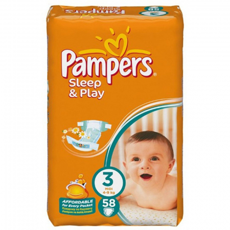 Mamici, Bebelusi - PAMPERS SLEEP AND PLAY SIZE 3 (58BUC) 6-10KG