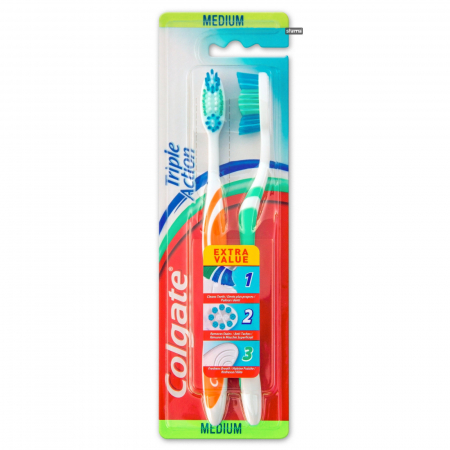  Periuta de dinti - PERIUTE COLGATE TRIPLE ACTION 2BUC/SET MEDIUM