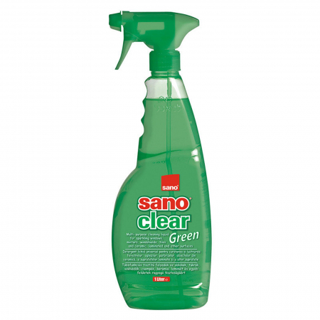  Detergent geam si sticla - SANO DETERGENT GEAM CLEAR GREEN 1000ML CU PULVERIZATOR