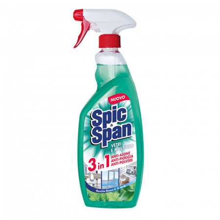  Detergent geam si sticla - SPIC SPAN SOLUTIE GEAM SI MULTISUPRAFETE CU POMPITA 500ML