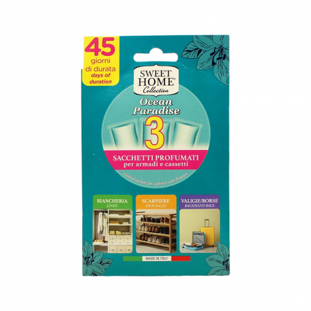  Parfum de camere - SWEET HOME ODORIZANT HAINE (DULAP) 3PLICURI/SET OCEAN PARADISE